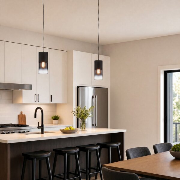 Trio Lighting Robin obesek za DUOline, črna/dimno siva, zatemnjen, Črna, Dnevna soba / jedilnica, Kovina, Sodobni