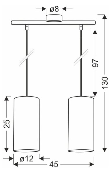 Viseča svetilka v naravni barvi ø 12 cm Aragona – Candellux Lighting