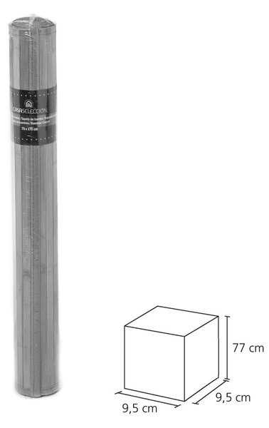 Zelena/siva bambusova preproga 75x175 cm – Casa Selección