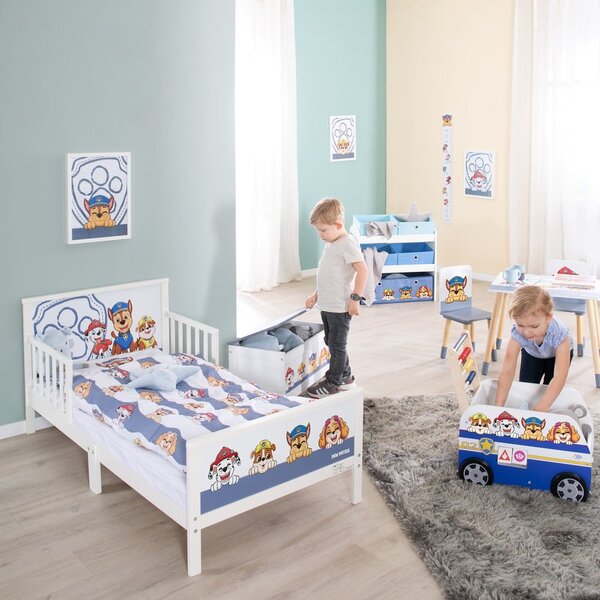 Bela/modra otroška postelja 70x140 cm Paw Patrol – Roba