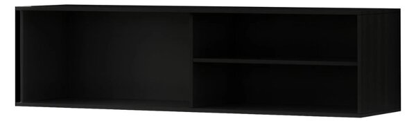 AKCIJA Viseča TV omarica MEORATI 150x40 cm, črna/hrast artisan II. kakovost