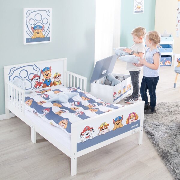 Bela/modra otroška postelja 70x140 cm Paw Patrol – Roba