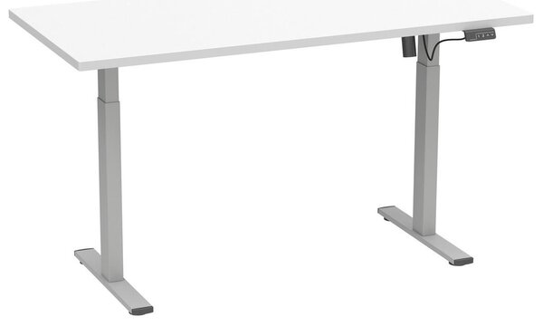 MID.YOU Dvižna Miza E-lona, Bela, Srebrna, 110x50cm
