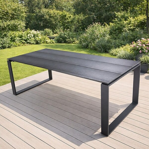 Sunfun Vrtna miza Devon (Do x Š x V: 210 x 100 x 74 cm, Aluminij in kompozit iz rastlinskih vlaken, Pravokotna, Antracit)