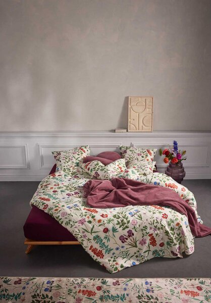 POSTELJNINA MARIGOLD 135/200 cm saten peščene barve