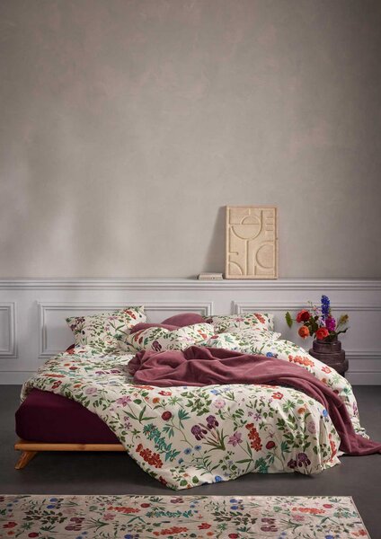 POSTELJNINA MARIGOLD 135/200 cm saten peščene barve