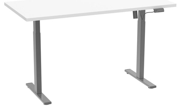 MID.YOU Dvižna Miza E-lona, Bela, Črna, 110x50cm