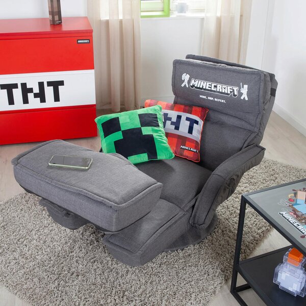 GAMING STOL kovina, tekstil siva