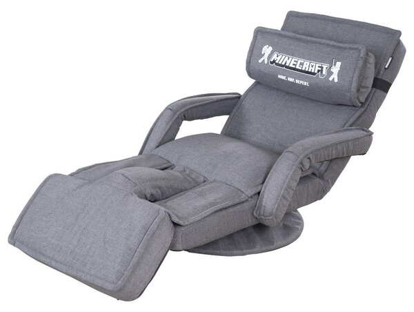 GAMING STOL kovina, tekstil siva