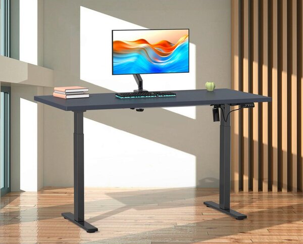 MID.YOU Dvižna Miza E-lona, Antracit, Črna, 110x50cm