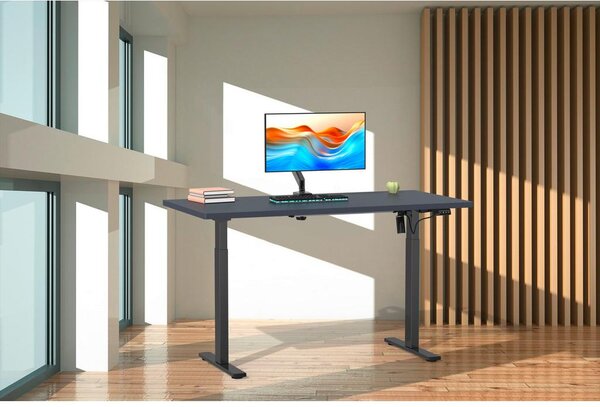 MID.YOU Dvižna Miza E-lona, Antracit, Črna, 110x50cm