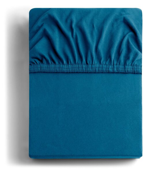 Modrozelena napenjalna rjuha iz jerseyja 90x200 cm Amber – Restilo