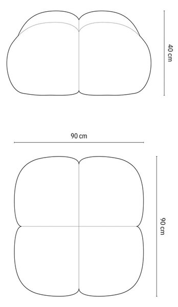 Bež žameten tabure Loretto – Cosmopolitan Design