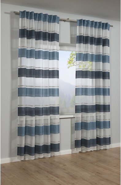 Modra prosojna zavesa 245x140 cm Etamine - Gardinia