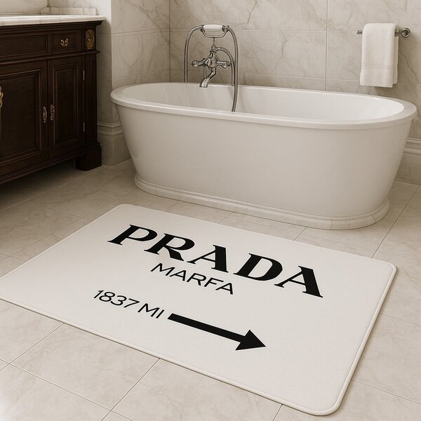 Bele žametne kopalniške preproge v kompletu 2 ks 60x100 cm Prada – Mila Home