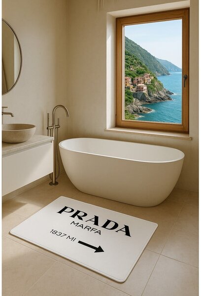 Bele žametne kopalniške preproge v kompletu 2 ks 60x100 cm Prada – Mila Home