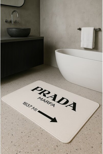 Bele žametne kopalniške preproge v kompletu 2 ks 60x100 cm Prada – Mila Home