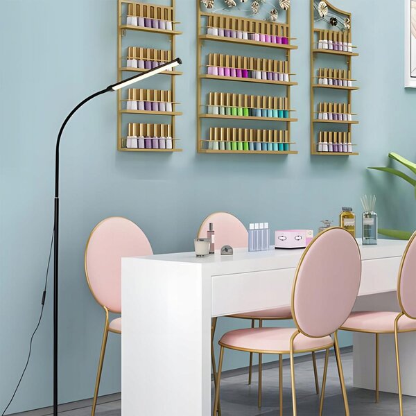 12W LED gibljiva talna svetilka 180cm USB črna