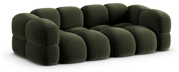 Zelena žametna sedežna garnitura 250 cm Loretto – Cosmopolitan Design