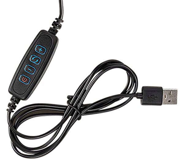 12W LED gibljiva talna svetilka 180cm USB črna