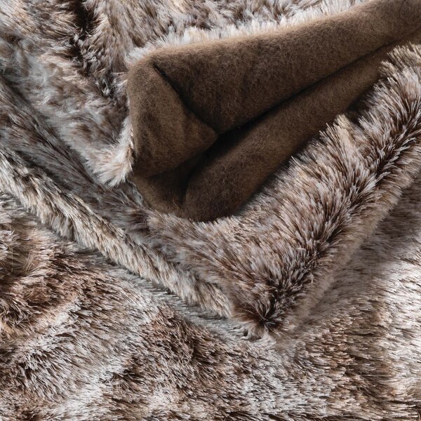 Rjava odeja iz umetnega krzna 180x220 cm Antartic – douceur d'intérieur