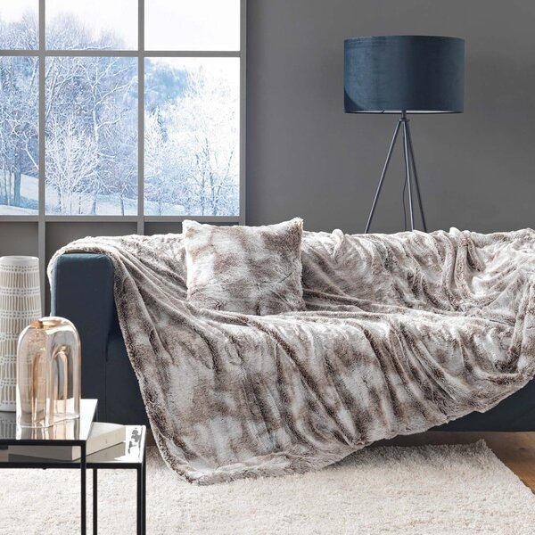 Rjava odeja iz umetnega krzna 180x220 cm Antartic – douceur d'intérieur