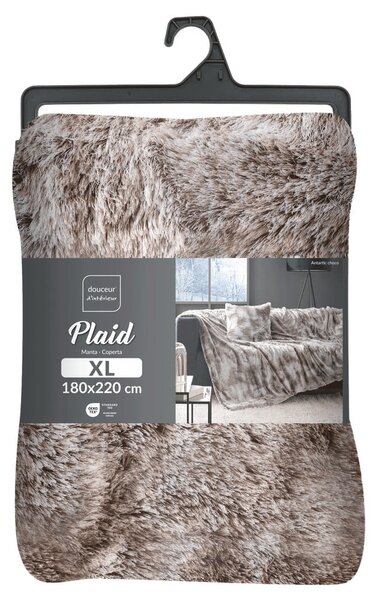 Rjava odeja iz umetnega krzna 180x220 cm Antartic – douceur d'intérieur