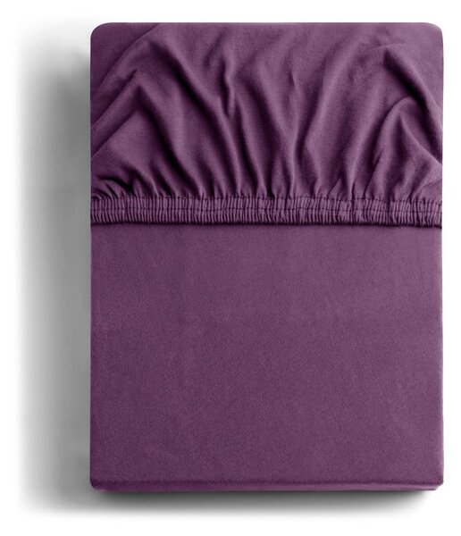 Vijolična napenjalna rjuha iz jerseyja 160x200 cm Amber – Restilo