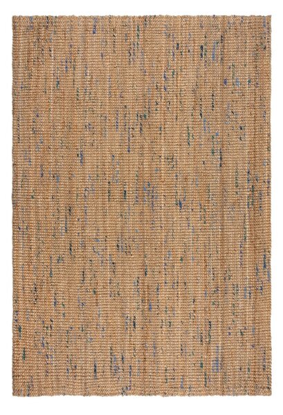 Ročno tkana preproga iz jute v naravni in modri barvi 160x230 cm Jute Boucle Blue – Flair Rugs