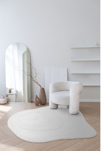 Bela volnena preproga 150x150 cm Olsen – Asiatic Carpets