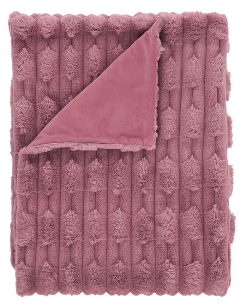 Rožnata odeja iz mikropliša 150x200 cm Carved Fur – Bianca