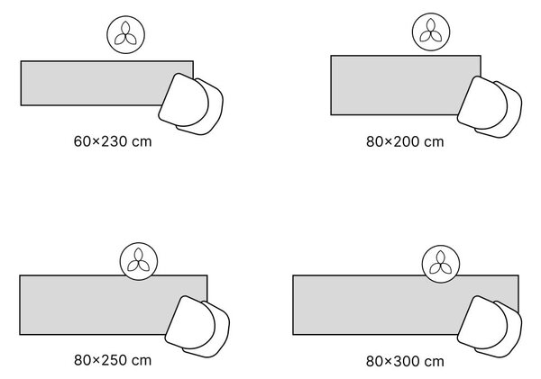 Bež tekač 80x300 cm Soft Eman – FD