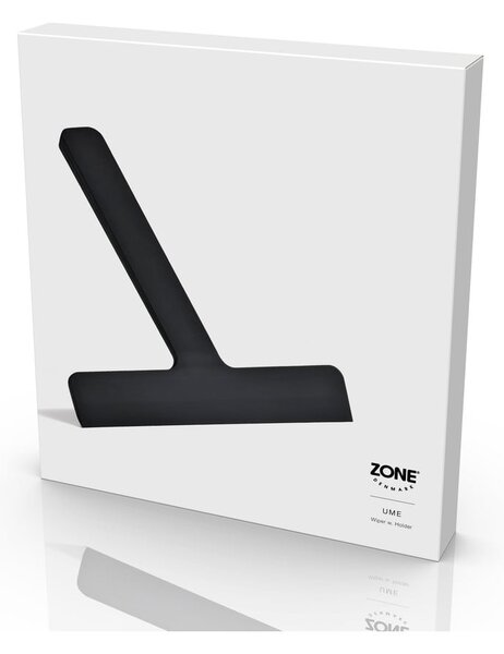 Črn brisalec za okna z držalom 22 cm Ume – Zone