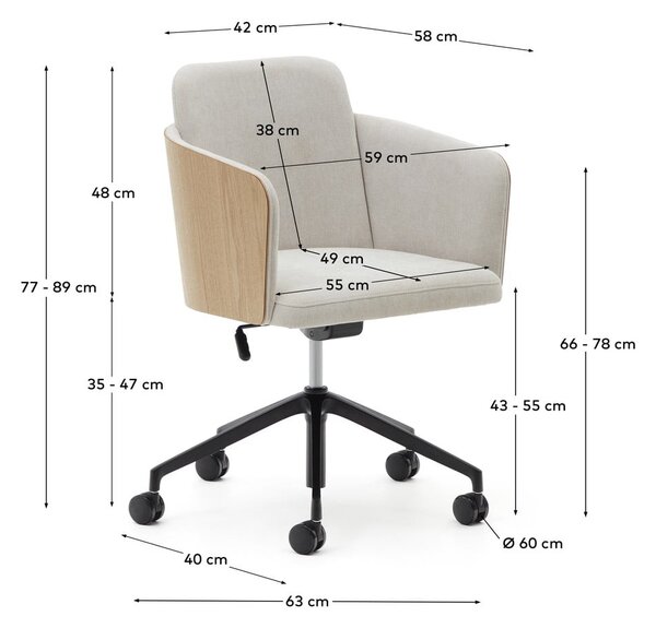 Pisarniški stol Madai – Kave Home