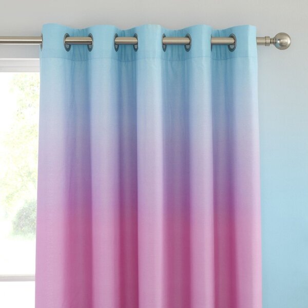 Rožnate/vijolične otroške zavese v kompletu 2 ks 168x183 cm Ombre Rainbow Clouds – Catherine Lansfield