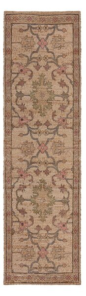 Ročno tkan tekač iz mešanice jute v naravni barvi 60x230 cm Celine Jute Global – Flair Rugs