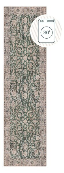 Zelen pralen tekač 60x230 cm Beau Floral – Flair Rugs