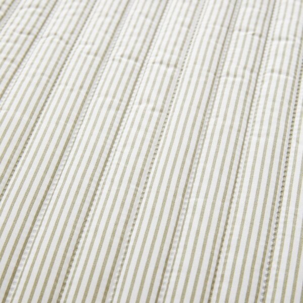 Zeleno prešito pregrinjalo 220x230 cm Stripe – Catherine Lansfield