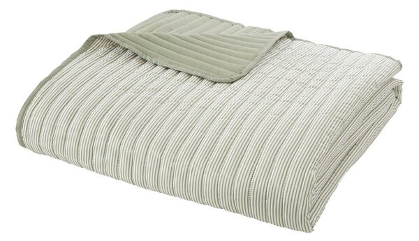 Zeleno prešito pregrinjalo 220x230 cm Stripe – Catherine Lansfield