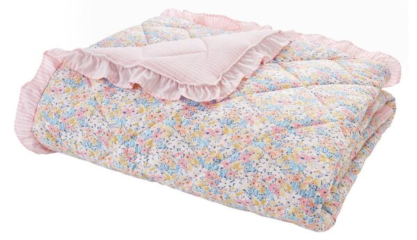 Rožnato prešito pregrinjalo 220x230 cm Darcy Floral – Catherine Lansfield