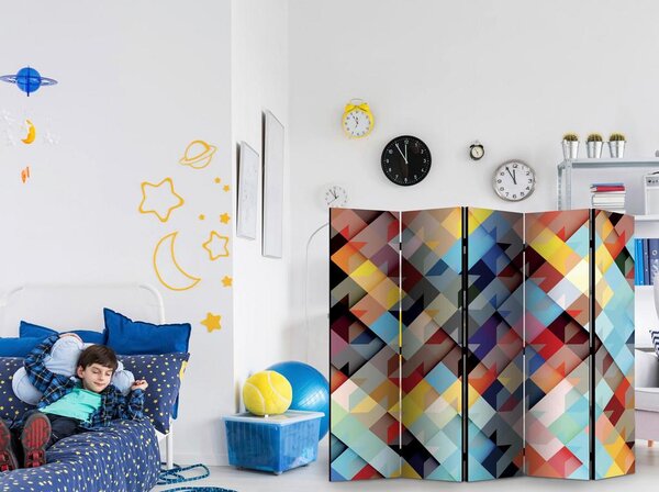 Artgeist Paravan Colour Patchwork I, 5-Delni, Dvostranski