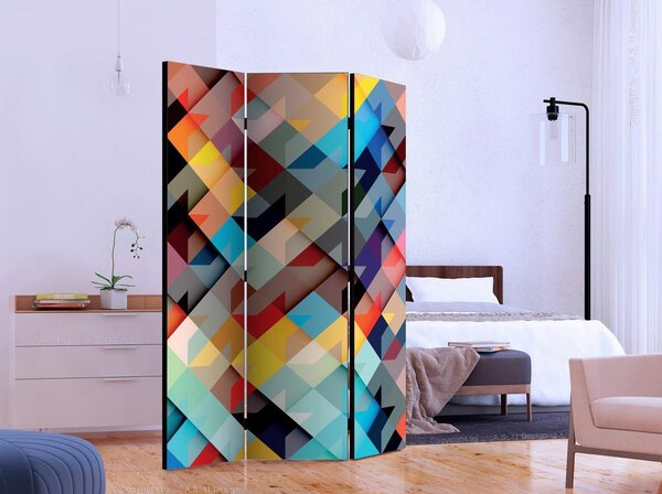 Artgeist Paravan Colour Patchwork, 3-Delni, Dvostranski