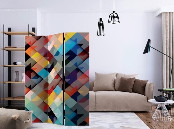 Artgeist Paravan Colour Patchwork, 3-Delni, Dvostranski