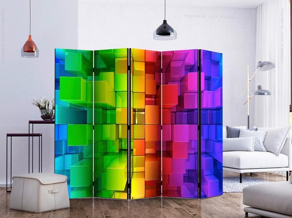 Artgeist Paravan Colour Jigsaw I, 5-Delni, Dvostranski
