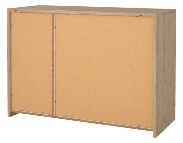 Bela komoda v hrastovem dekorju 119x84x48 cm Next – Tvilum