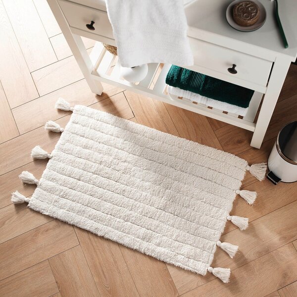 Bela kopalniška preproga 50x80 cm Minatis – douceur d'intérieur