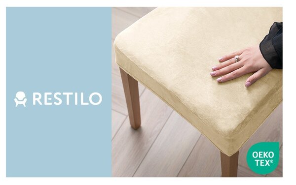 Bež raztegljive prevleke v kompletu 4 ks za stol 48 cm Sento – Restilo