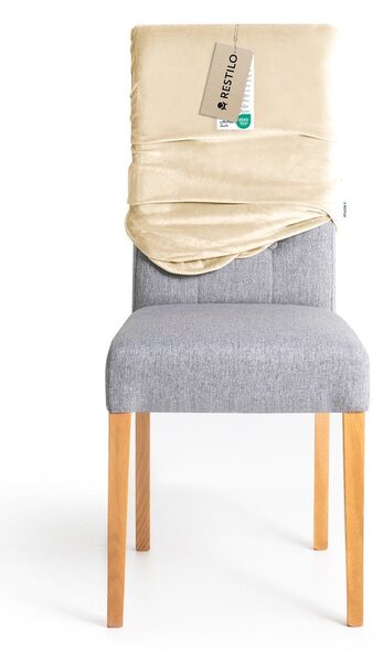 Bež raztegljive prevleke v kompletu 4 ks za stol 48 cm Sento – Restilo