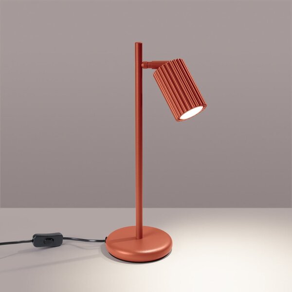 Opečnato oranžna namizna svetilka (višina 43 cm) Gleam – Sollux
