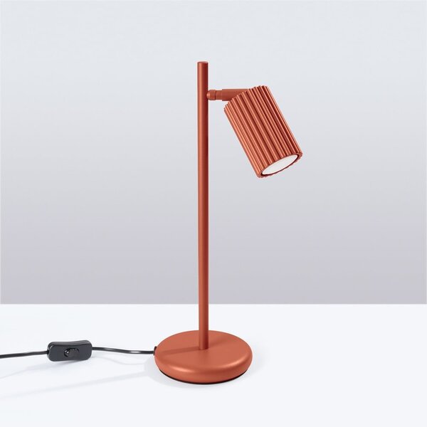 Opečnato oranžna namizna svetilka (višina 43 cm) Gleam – Sollux